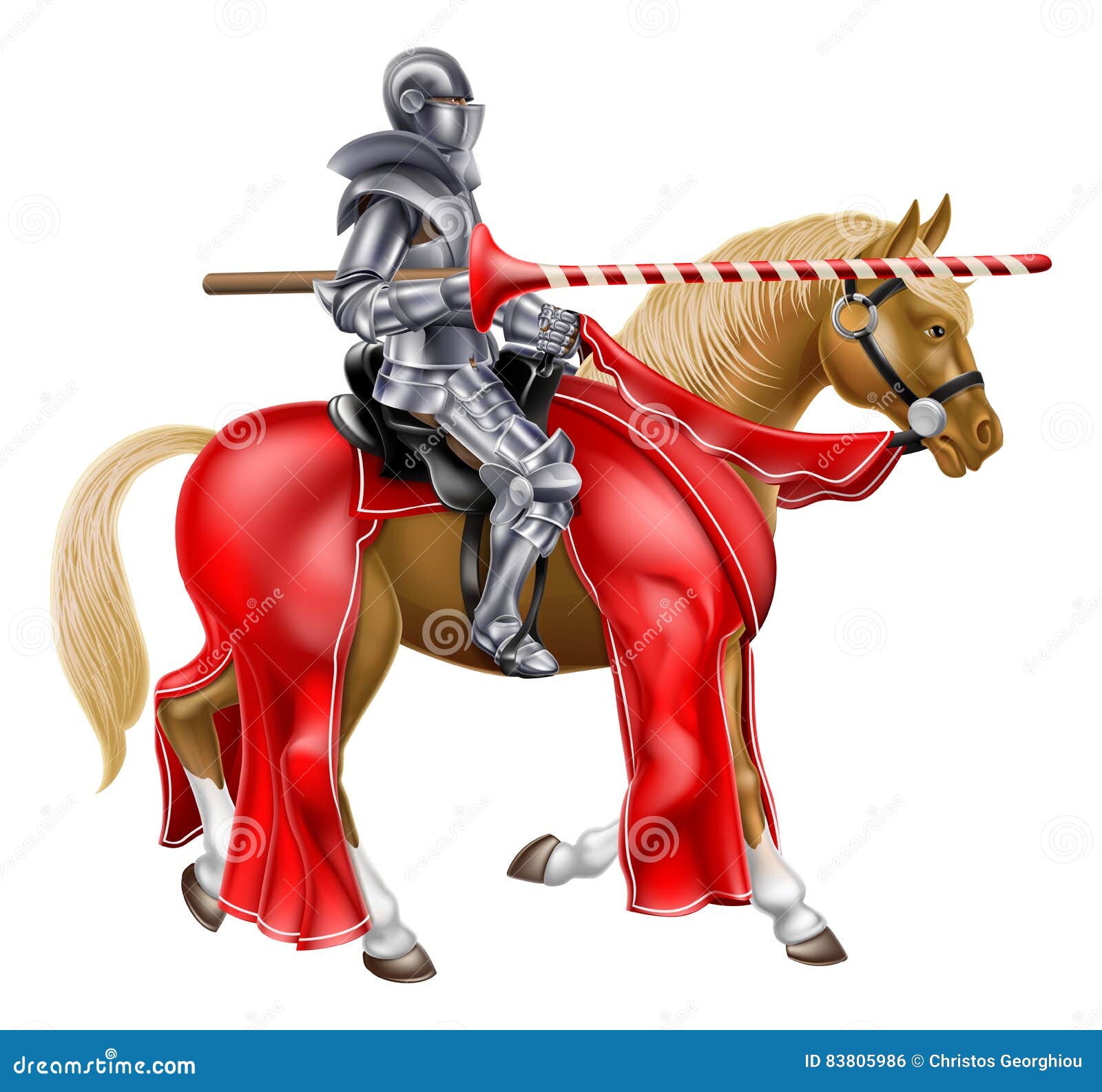 Medieval Lance Knight on Horse Stock Vector - Illustration of knight