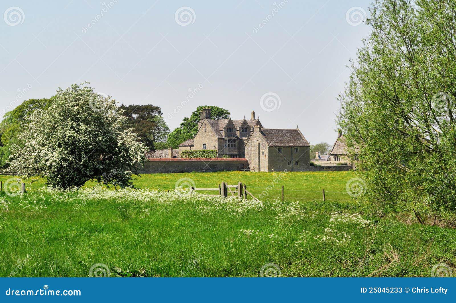 medieval manor farmhouse in rural england