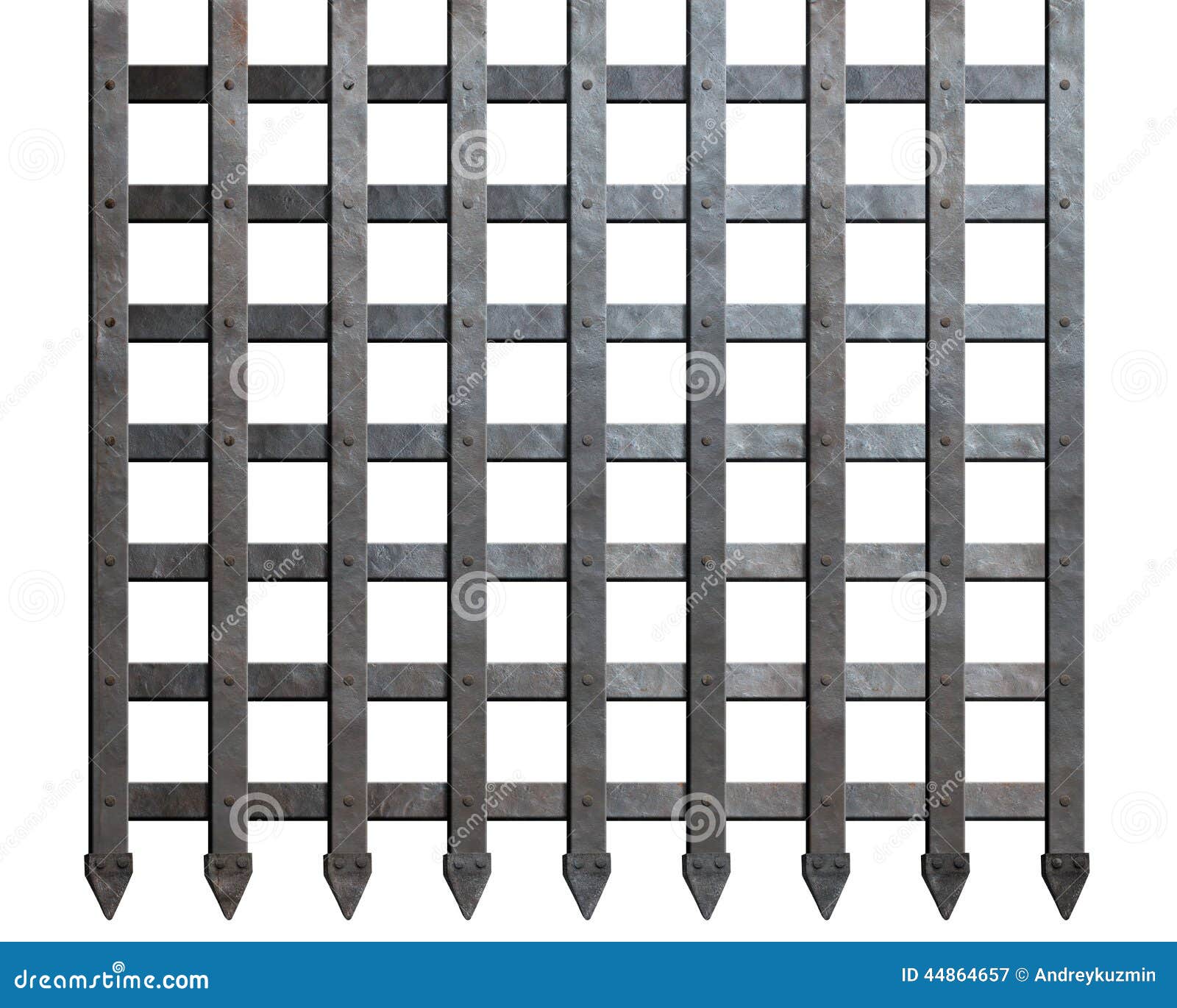 Medieval Metal Bars Isolated Stock Image Image of steel, gate 44864657