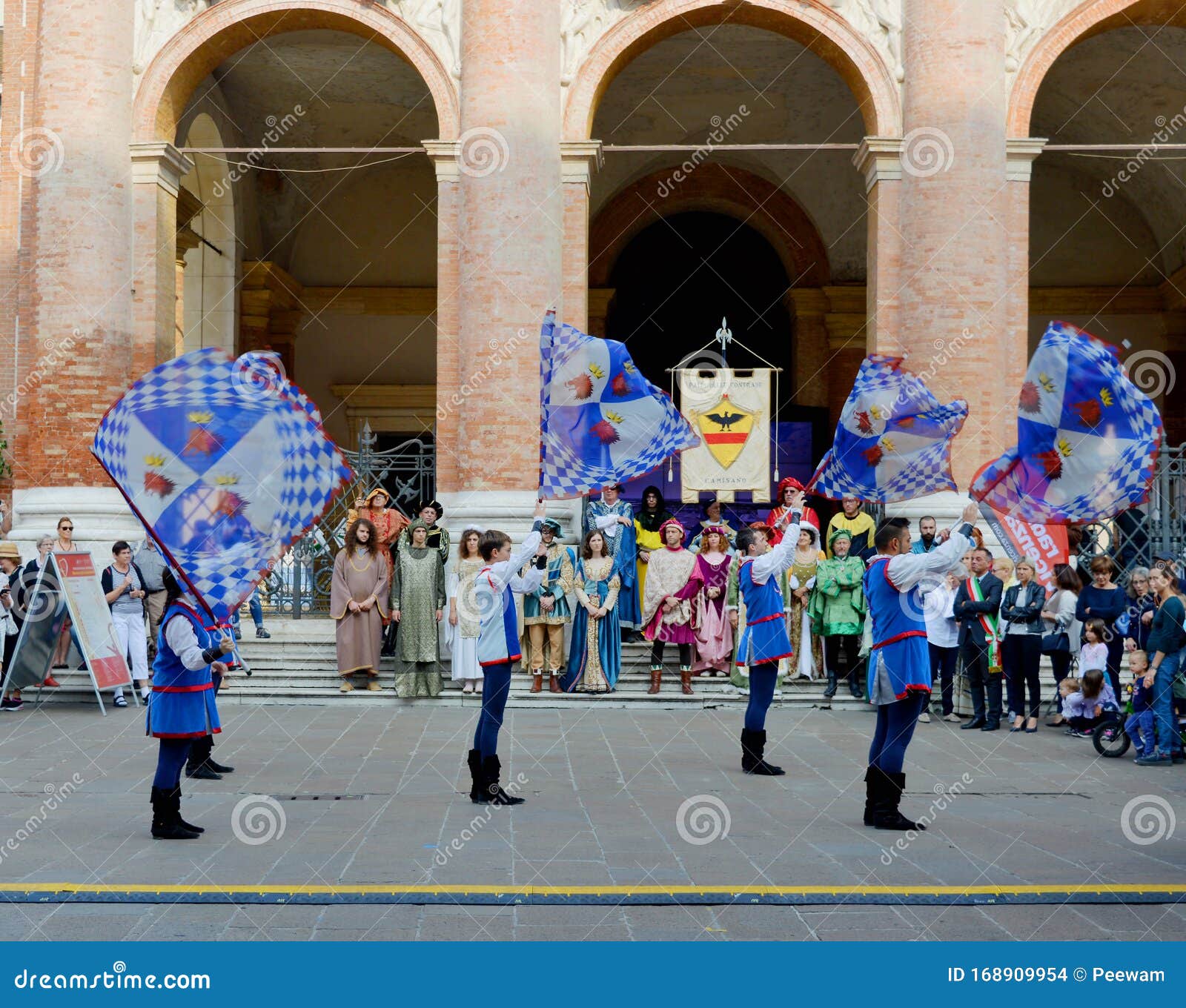 Medieval Pageantry in a Festival in Vicenza Editorial Stock Image