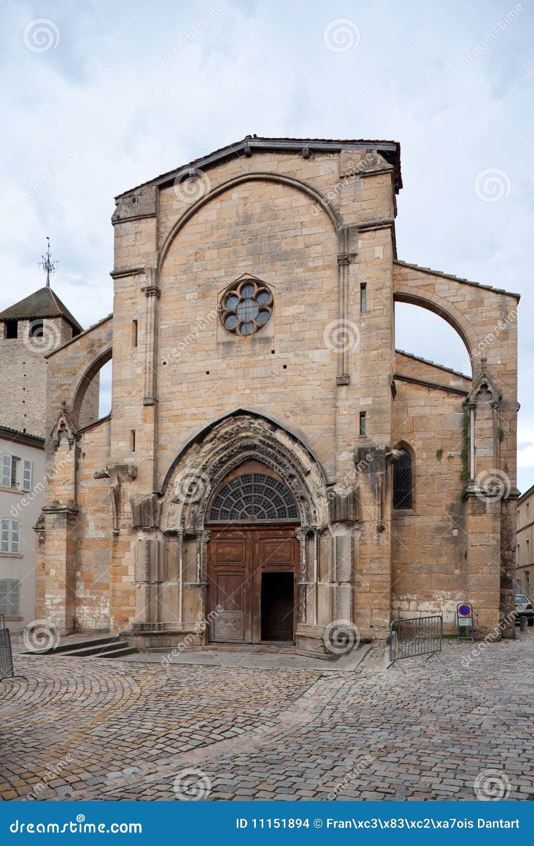 medieval roman style church frontage