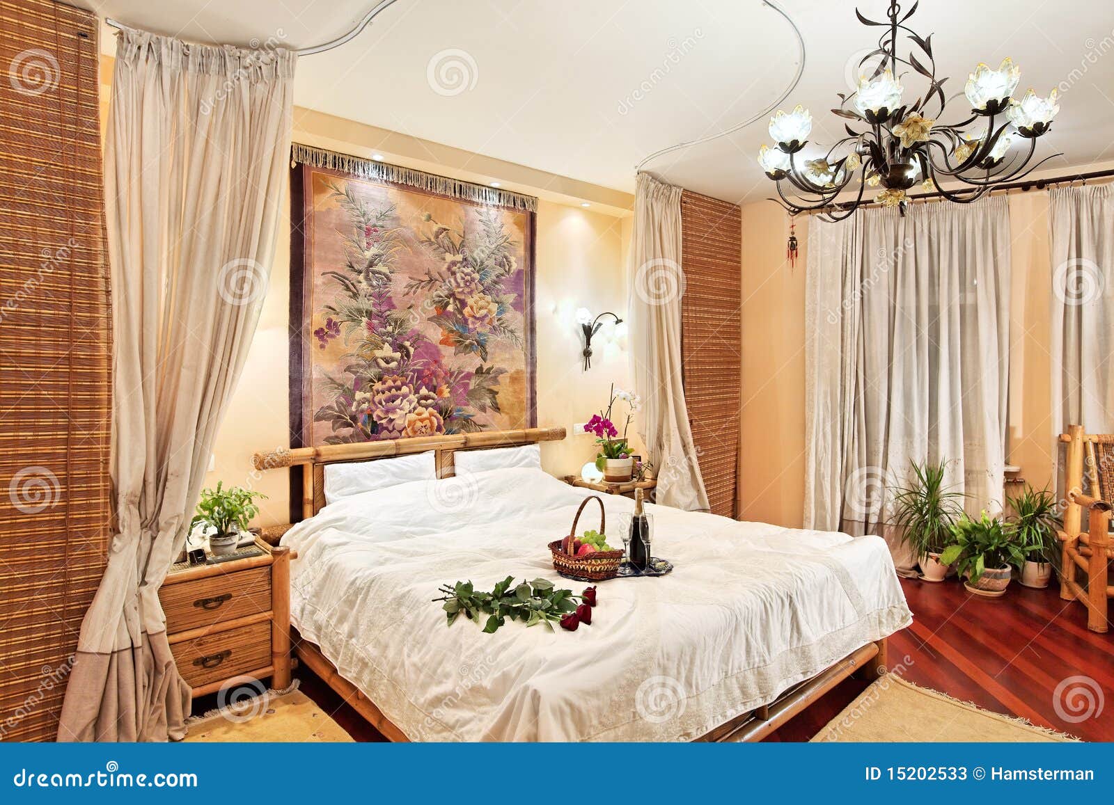 Medieval Style Bedroom With Canopy Bed Stock Image Image