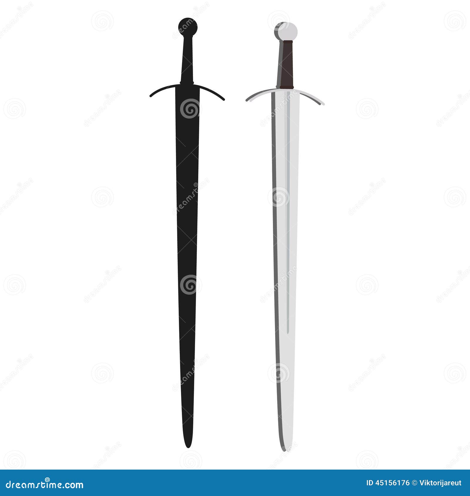 Medieval sword stock illustration. Illustration of history - 45156176