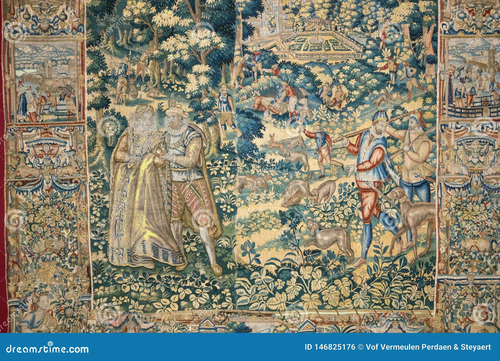 Medieval Tapestry in the Benedictine Abbey Editorial Photo - Image of