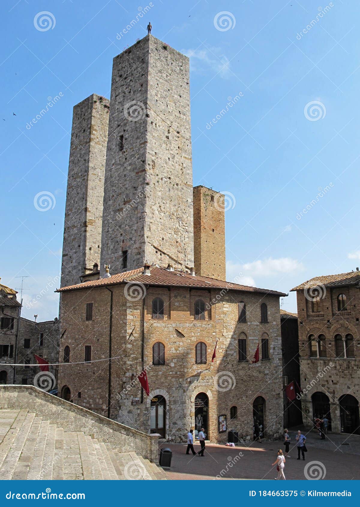 The Torri Salvucci Palazzo Del Podesta And Torre Grossa Piazza Del Duomo San Gimignano