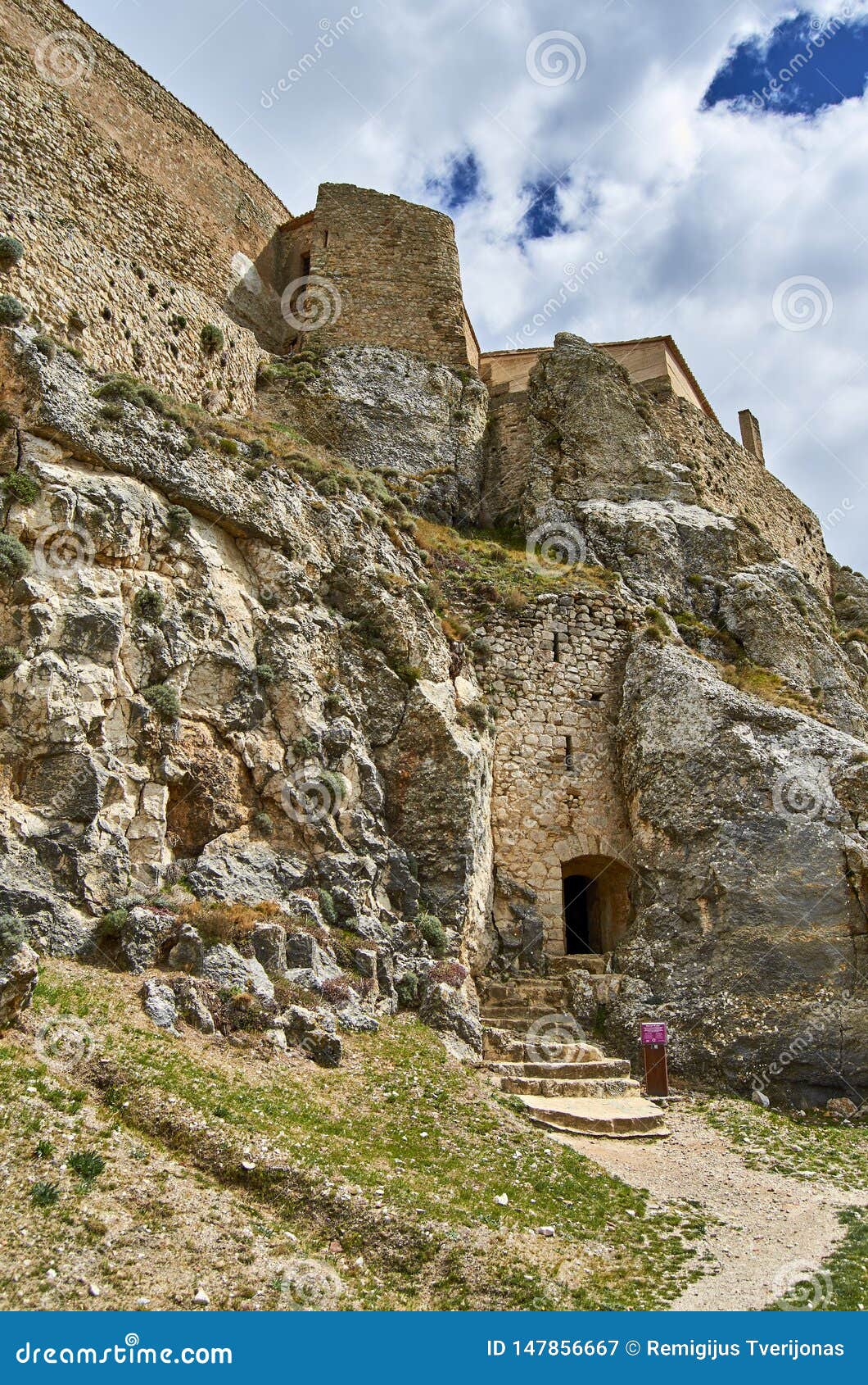 Medieval Town of Morella, Castellon in Spain Stock Image Image of
