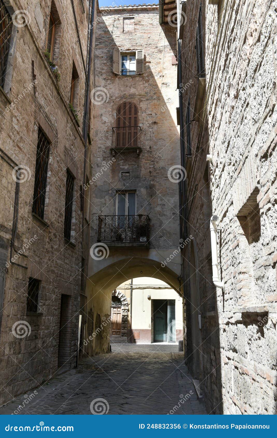The Medieval Town of Pergola in Central Italy, Marche Region Stock ...