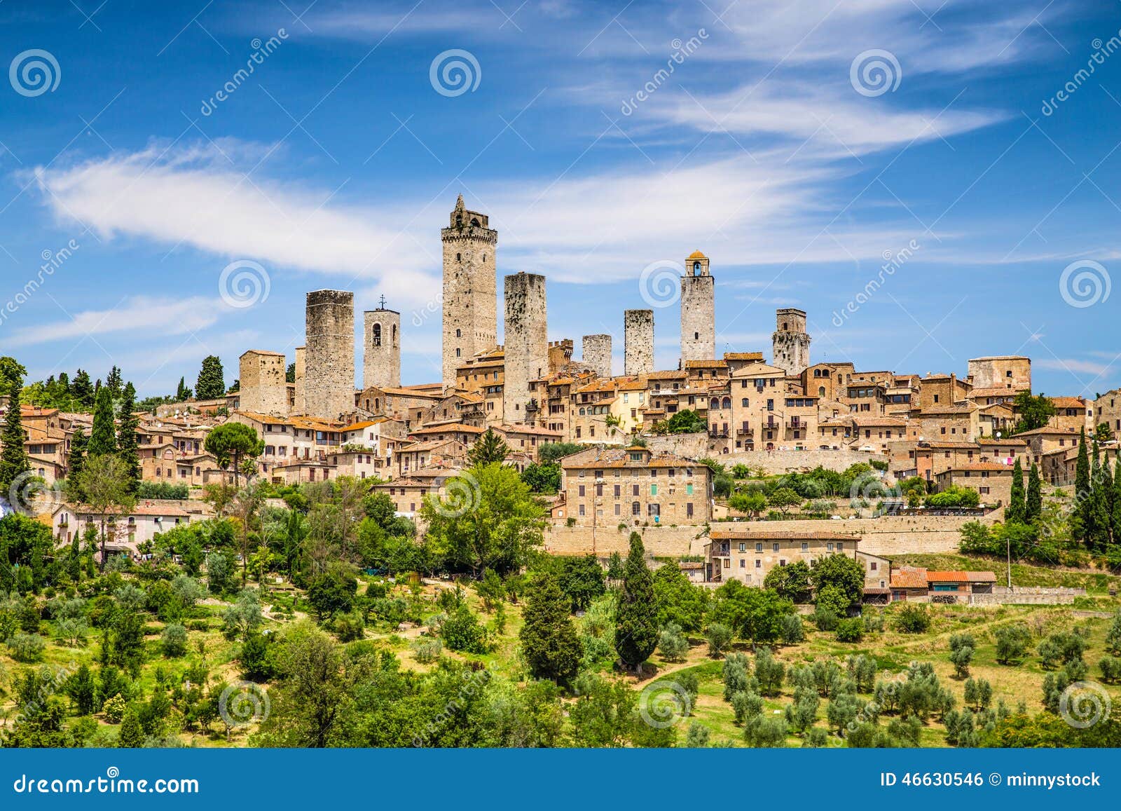 medieval town of san gimignano, tuscany, italy