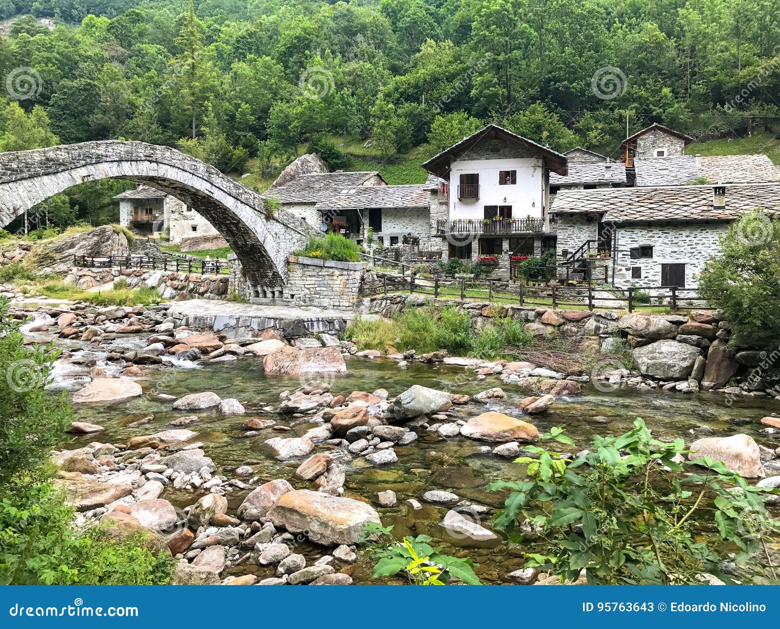 medieval town of traversella fondo, val chiusella, piedmont