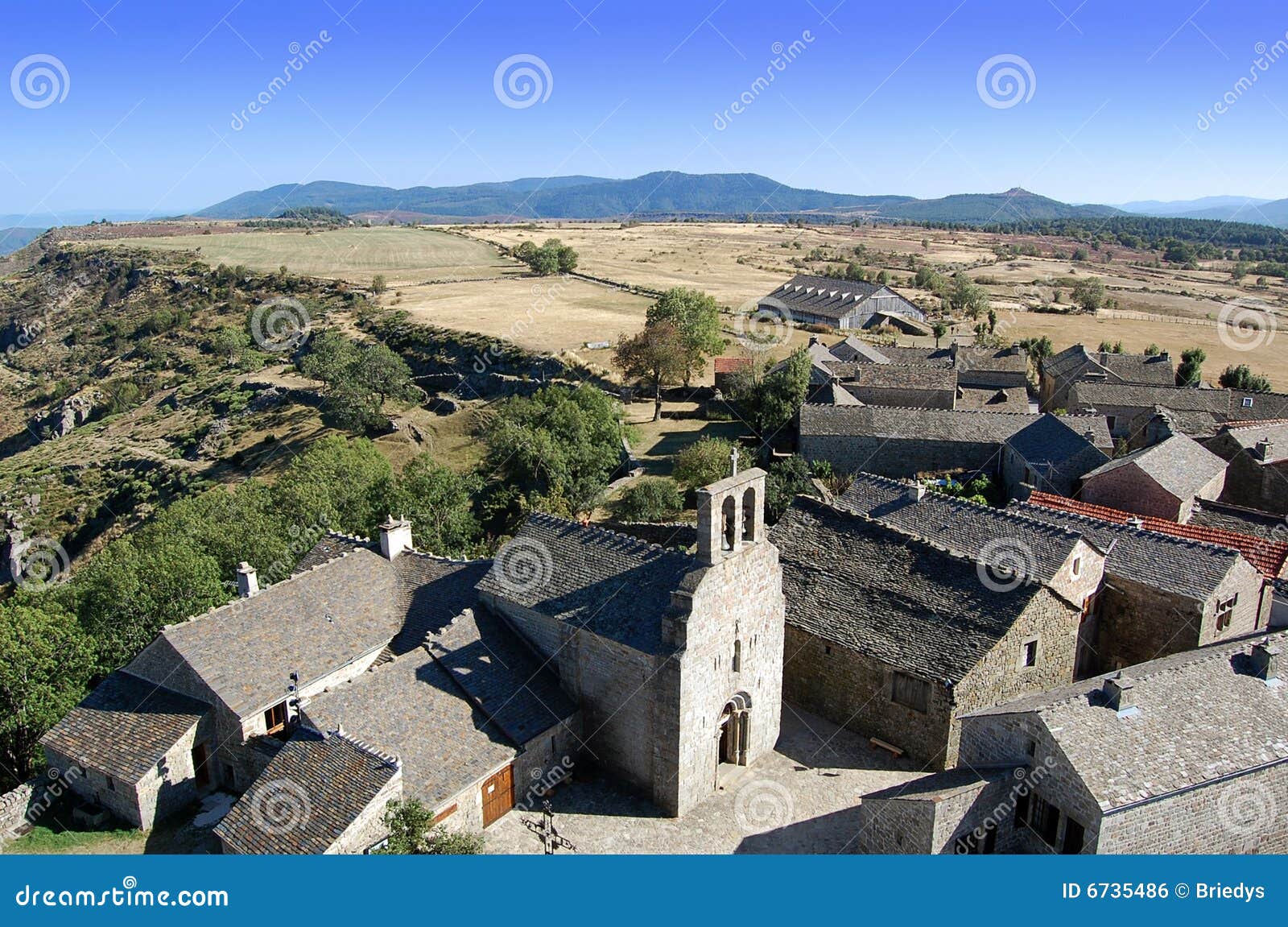 Medieval Village De La Garde Guerin Stock Photo Image of rocky