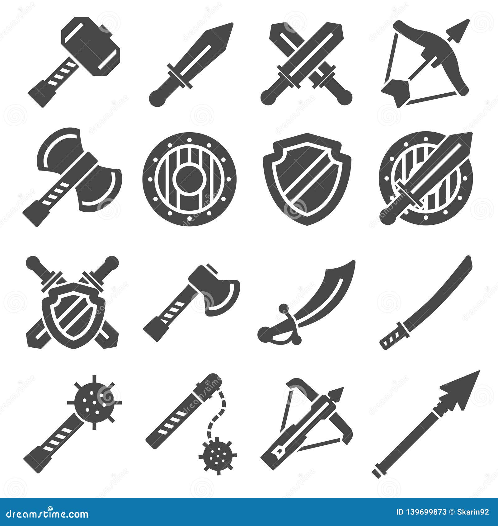 Crossed Sword Medieval Knight Weapon Soldier Item Symbol Of War And Battle  Stock Illustration - Download Image Now - iStock