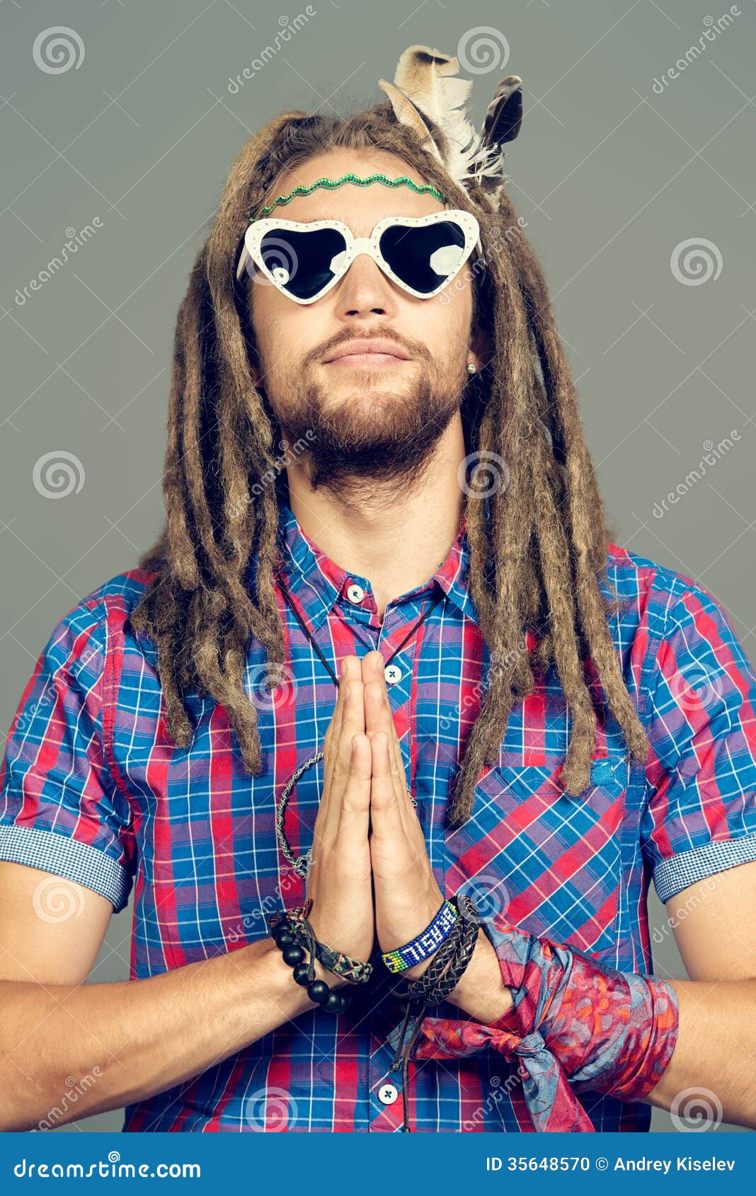 Meditating Hippie Stock Photo - Image: 35648570