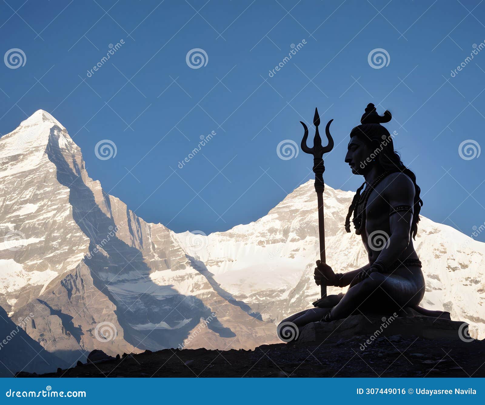 the meditating titan: lord shiva in the himalayas, generative ai