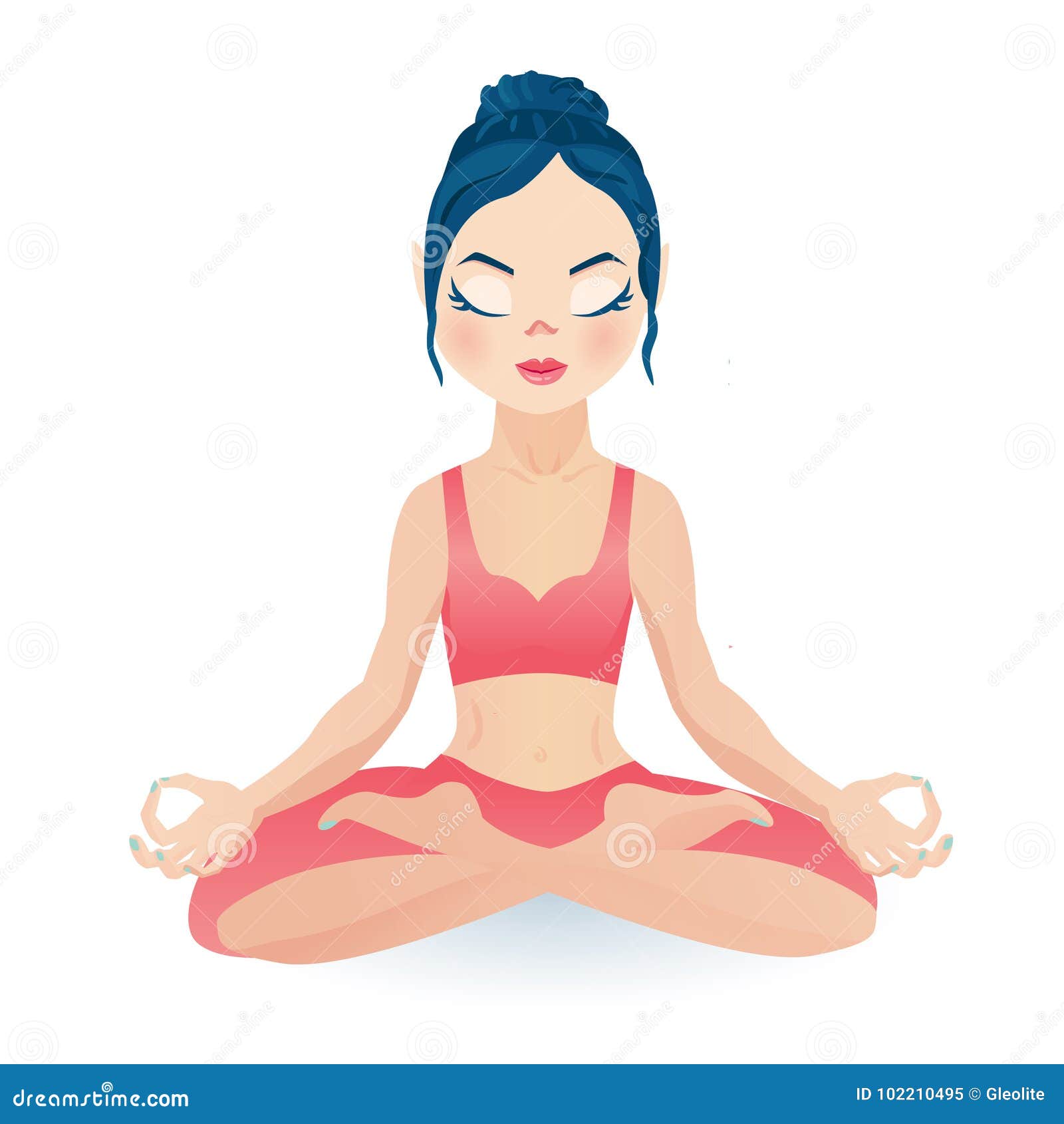 Woman In Lotus Position - Woman meditating in lotus position, minimalist  style - CleanPNG / KissPNG