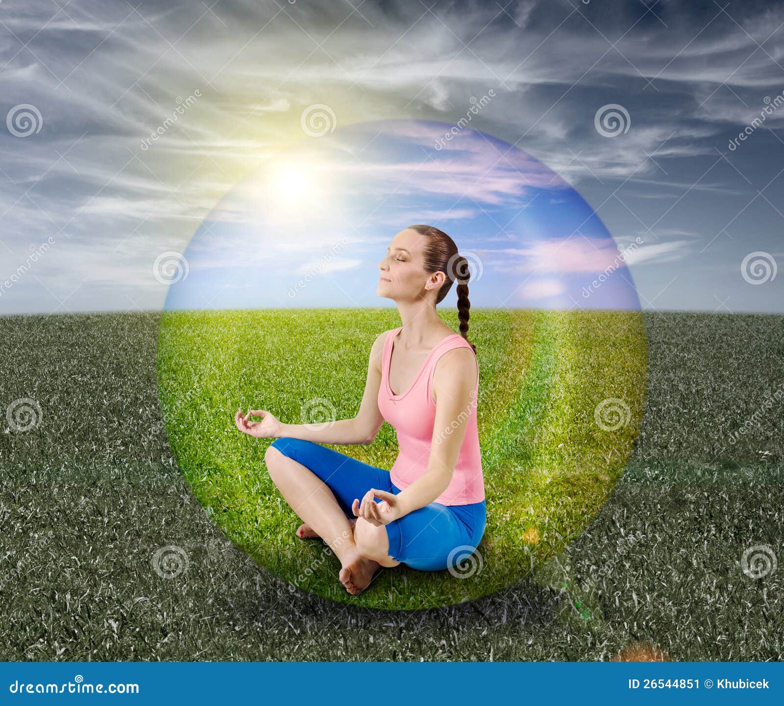 Meditation bubble stock image. Image of serenity, magical 26544851