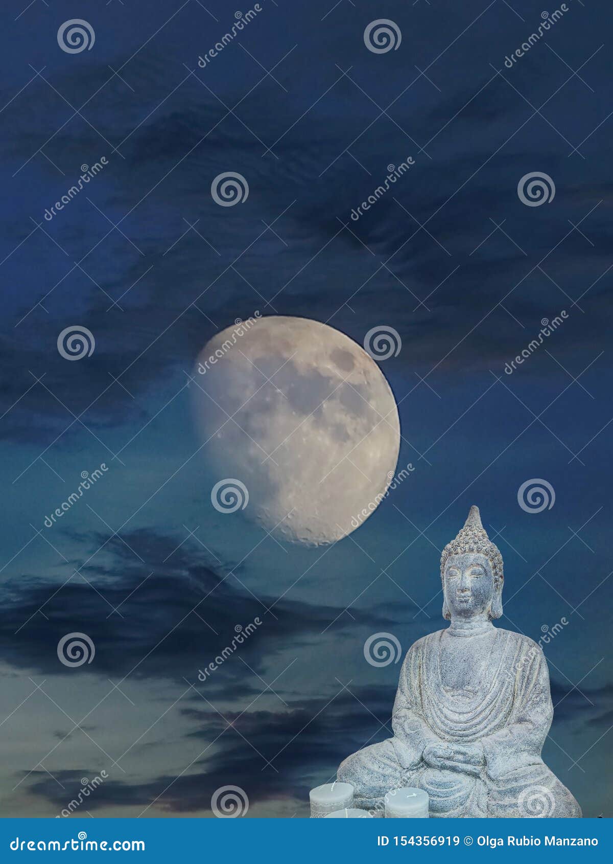 meditation whit the moonlight