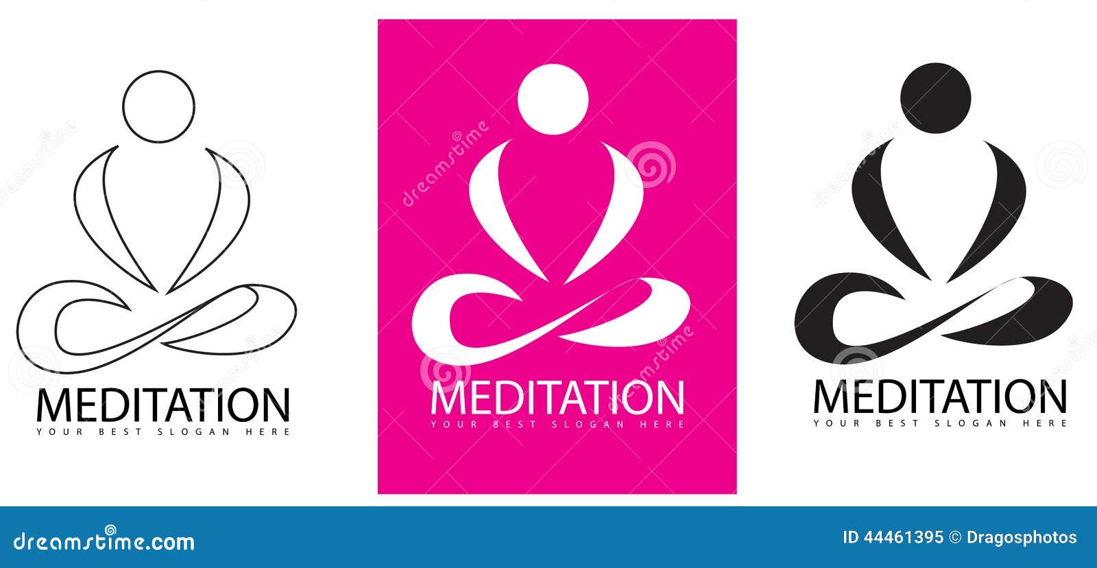 Yoga Logo Design Stock. Human Meditation With Leaves In Above Vector ...