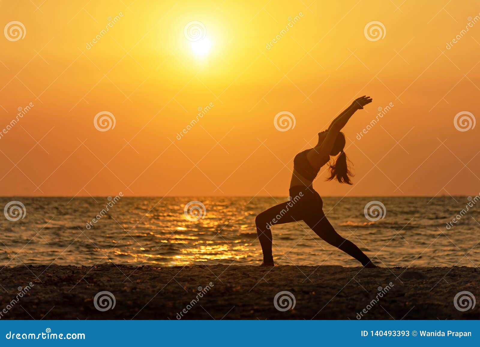 meditation yoga spirit lifestyle mind woman peace vitality, silhouette outdoors on the sea sunrise,