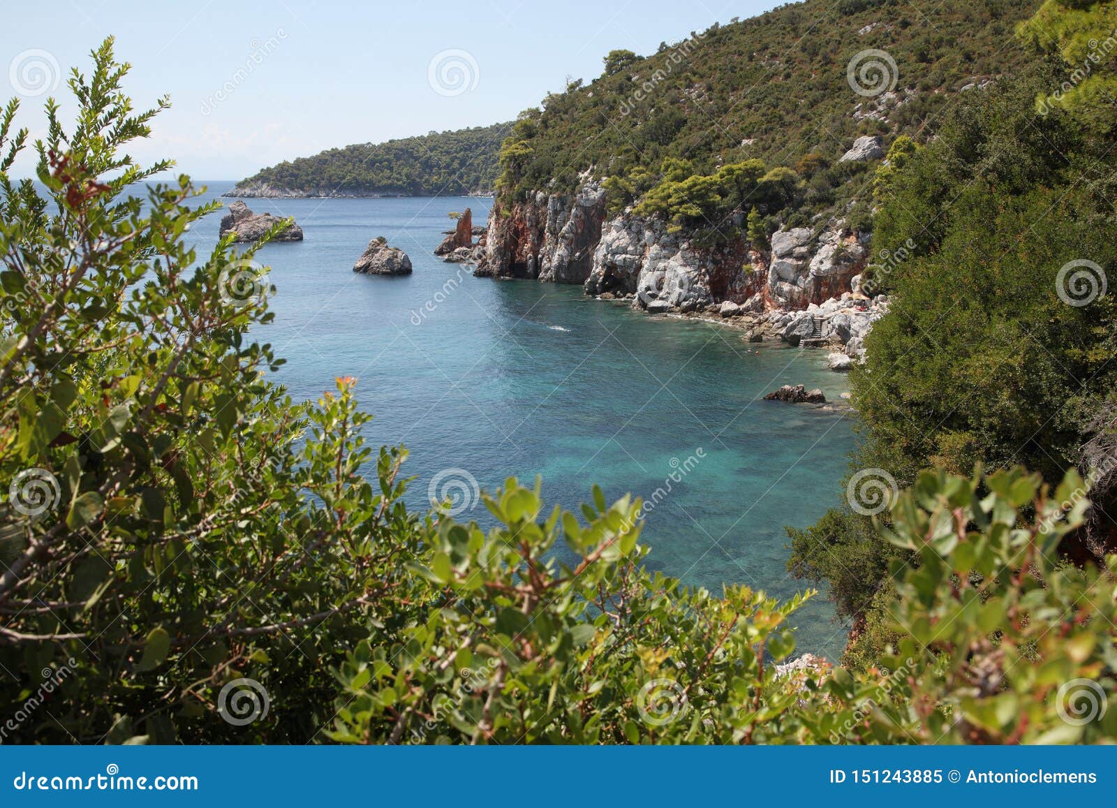 Mediterranean Azure Coves and Beautiful Bays Stock Image - Image of ...