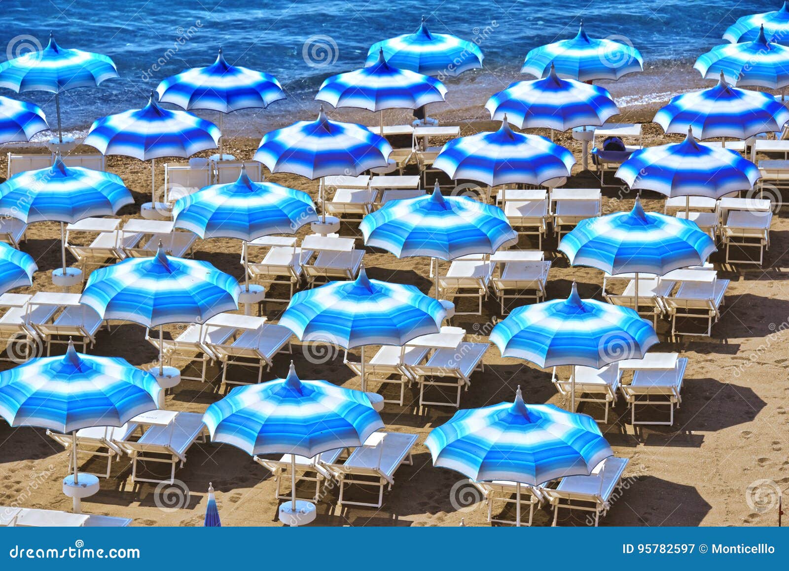 Mediterranean Beach during Hot Summer Day Stock Image - Image of beach ...
