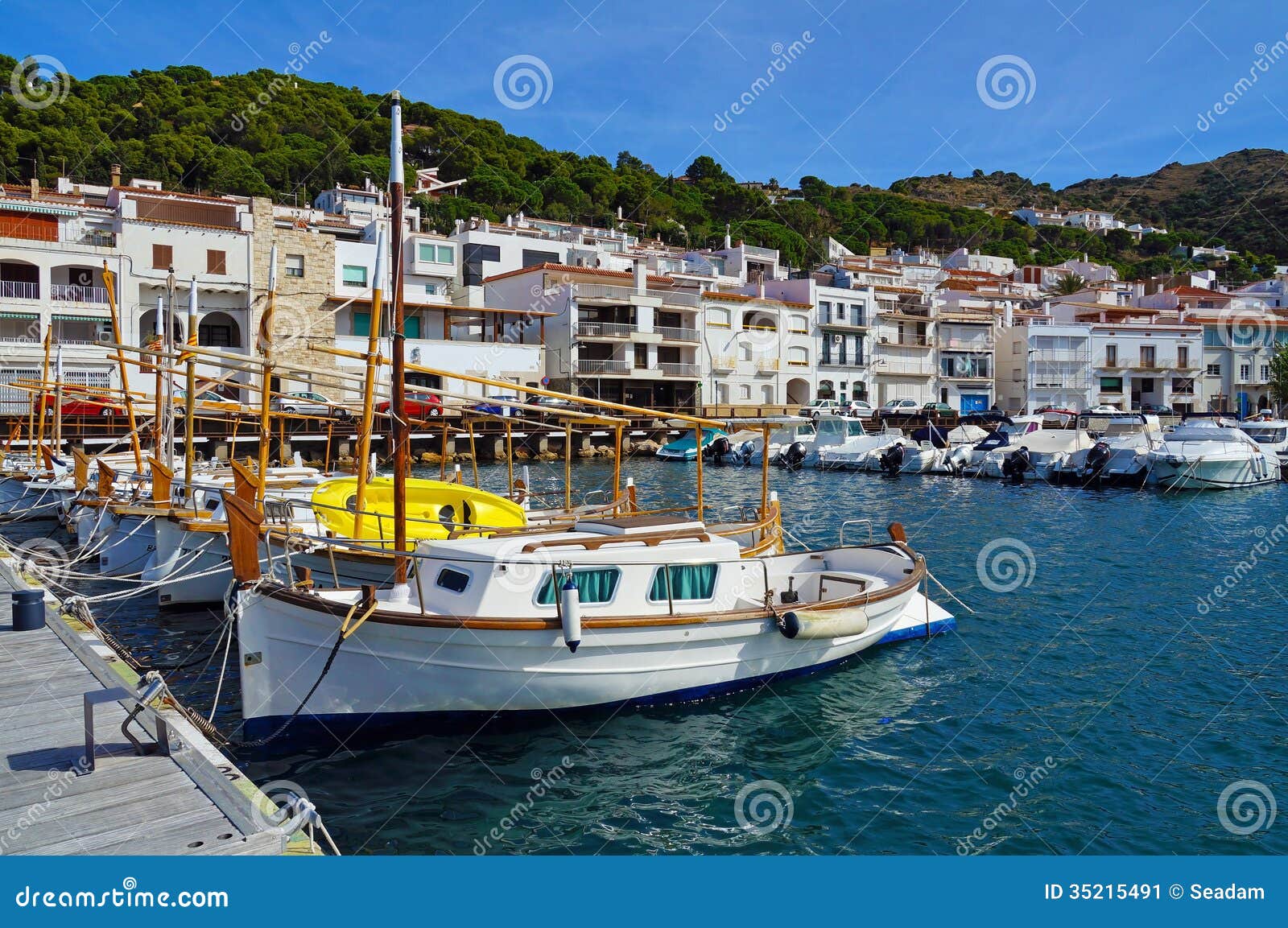 Mediterranean Boats At Dock Stock Image - Image of coastal ...