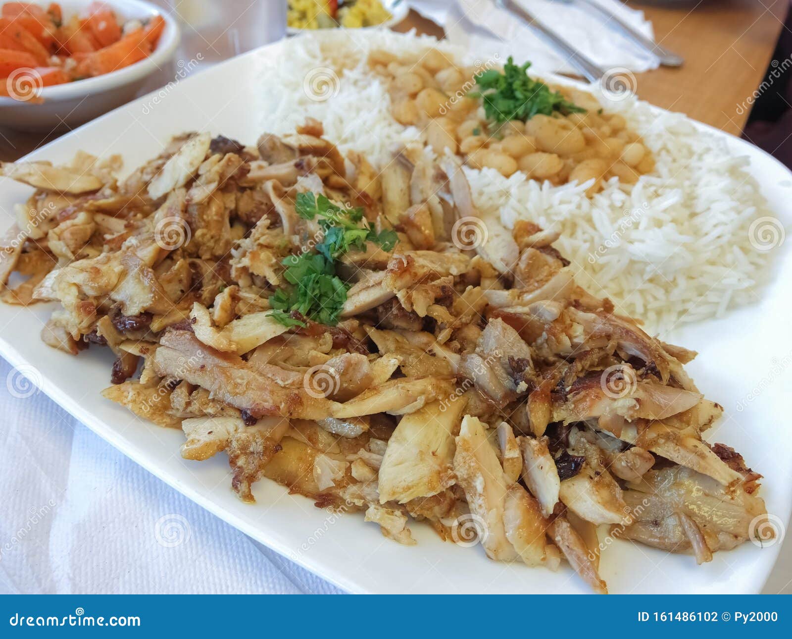 Mediterranean Chicken Shawarma Stock Photo Image of cooking