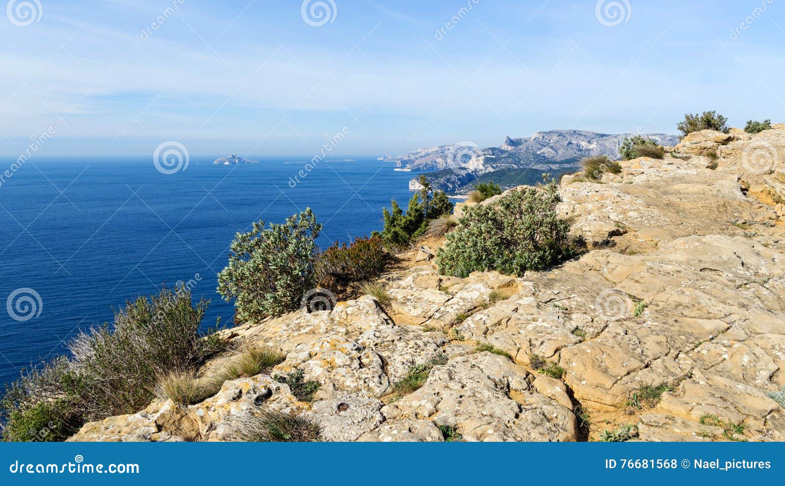 Mediterranean coastline stock photo. Image of rocky, mediterranean ...