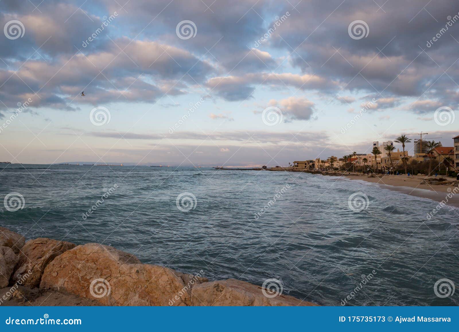Mediterranean Cost at Haifa, Israel Stock Image Image of view, tour