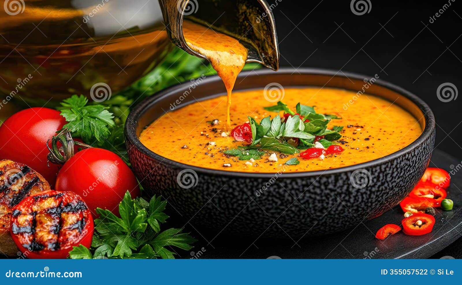 mediterranean delight: grilled veggies and artisan bread with delicious romesco sauce in a rustic setting