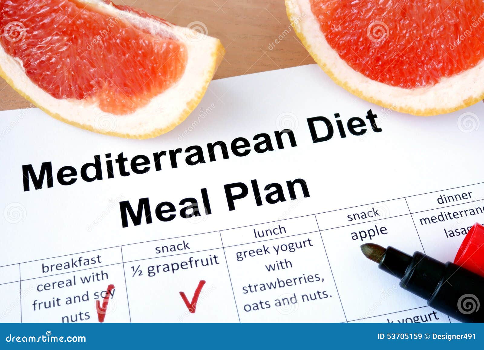 mediterranean diet meal plan and grapefruit.