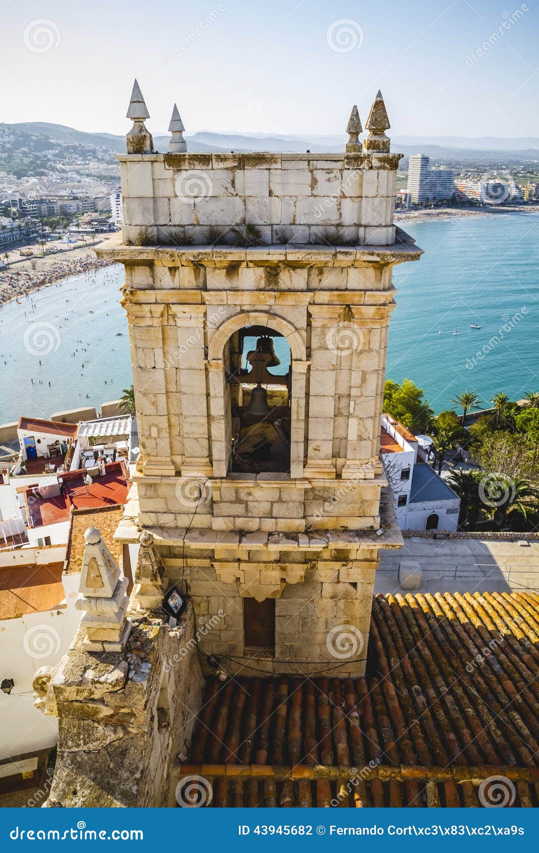 mediterranean, peniscola village views from the castle of papa