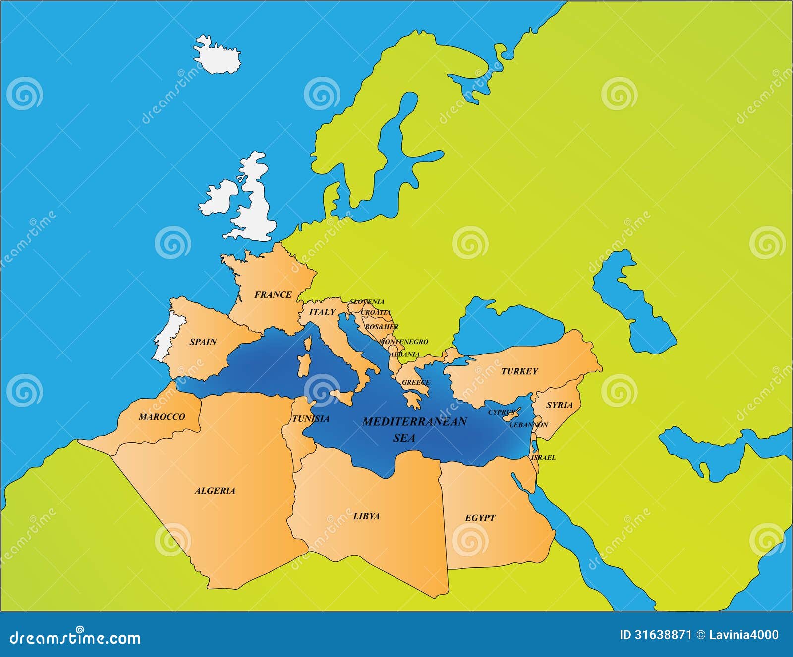 mediterranean sea countries