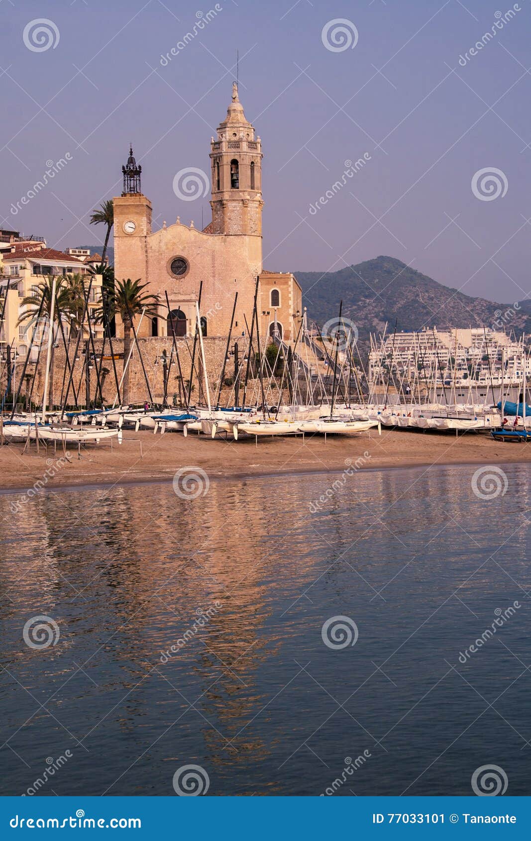 mediterranean sea in sitges, spain