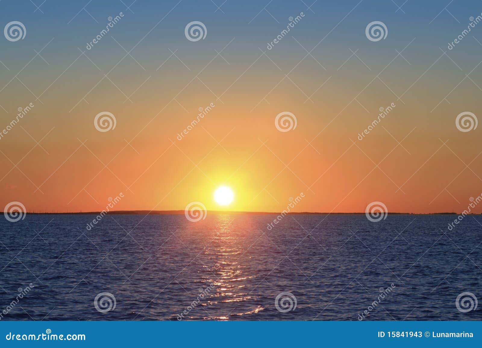 mediterranean sea sunset horizon orange sun