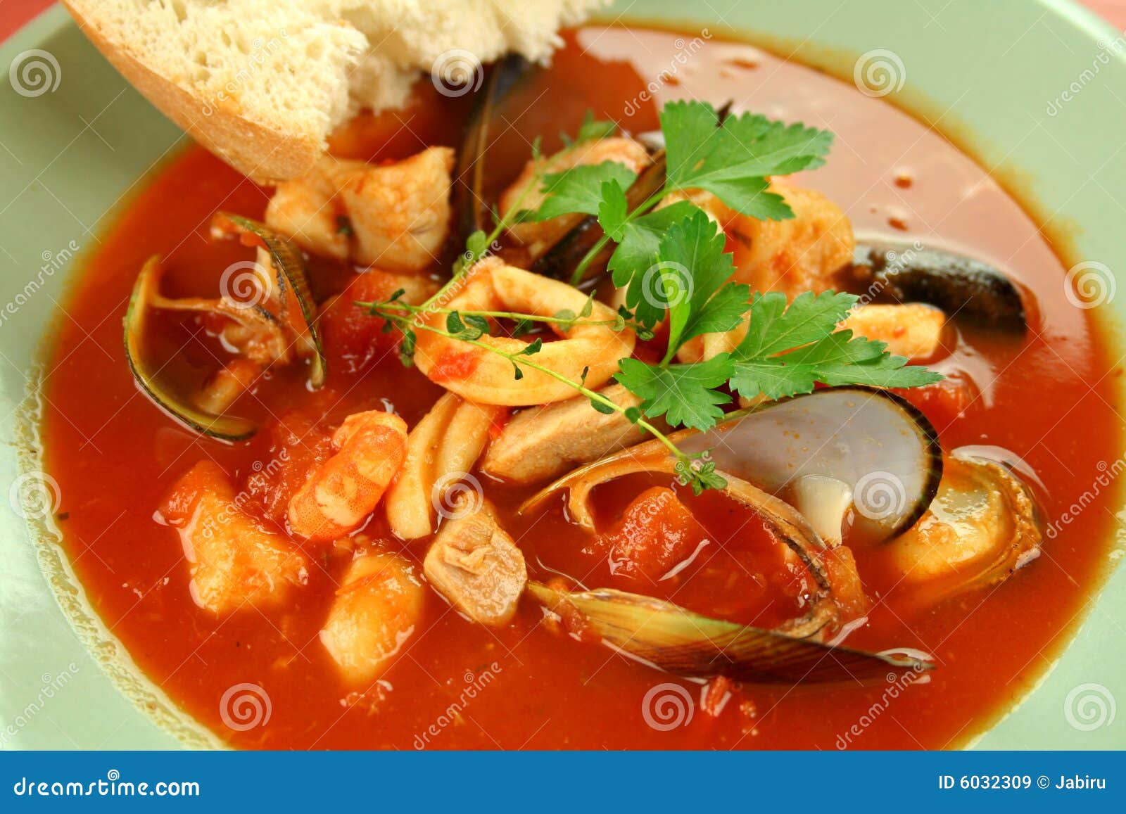 Mediterranean Seafood Soup stock image. Image of natural 6032309