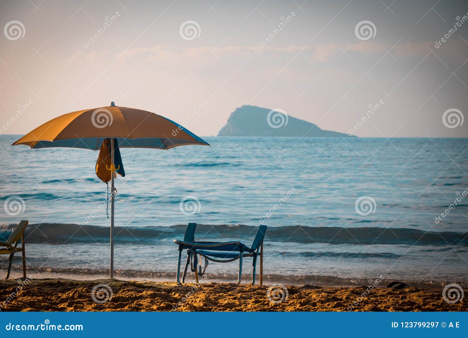 mediterranean umbrella beach