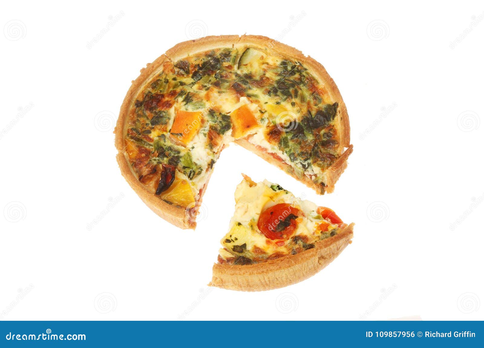 Mediterranean Vegetable Quiche Stock Photo - Image of background, flan ...