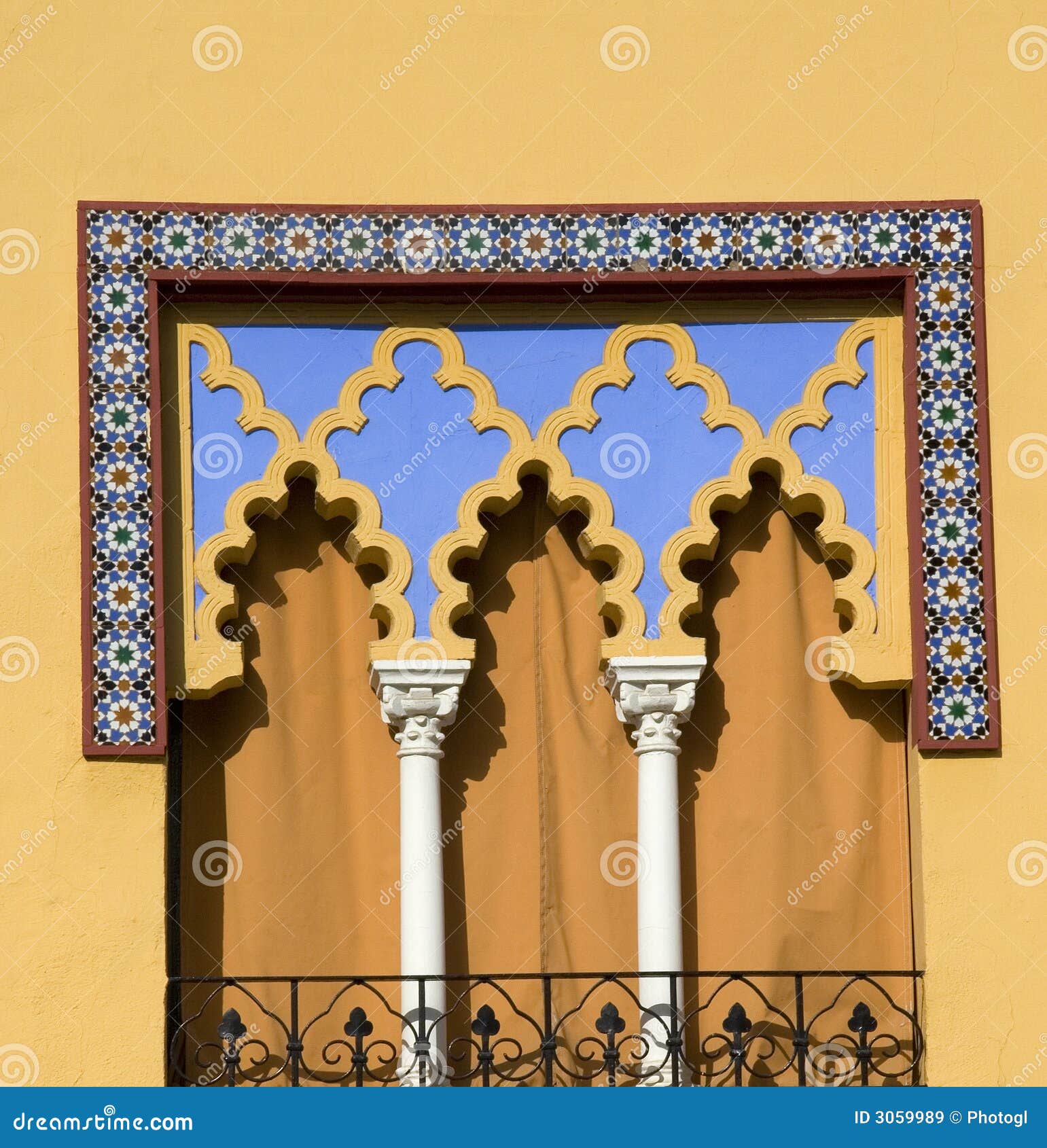 Mediterranean Window Treatment Stock Image Image of posted, colourful 3059989