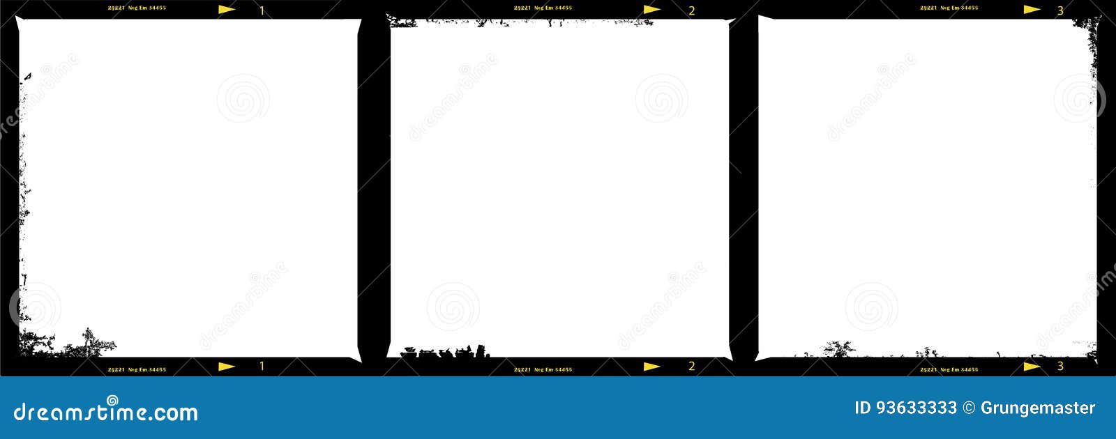 Medium Format Film Strip Picture Frames Stock Vector Illustration of