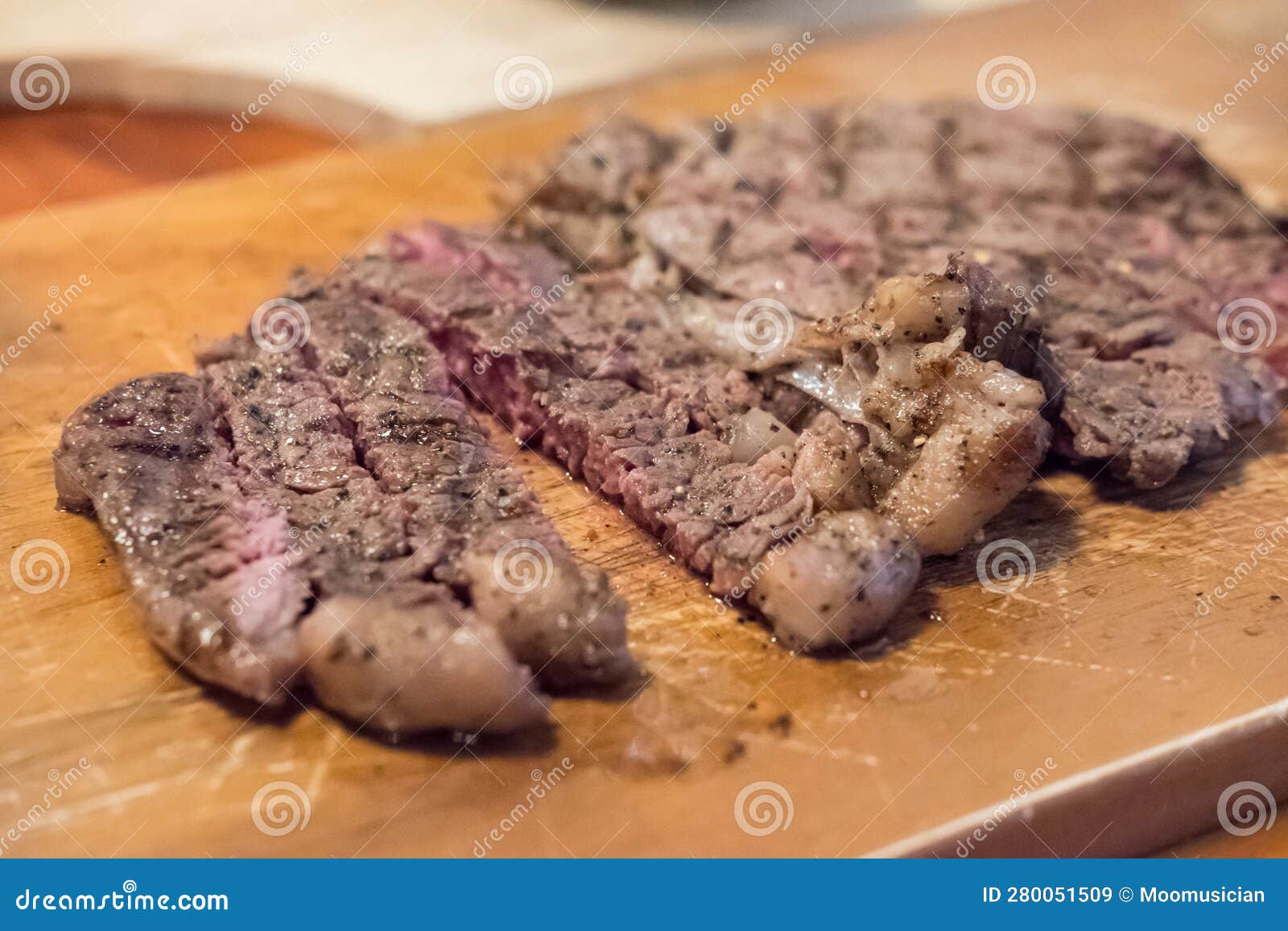 Medium rare meat stock image. Image of eating, juicy 280051509