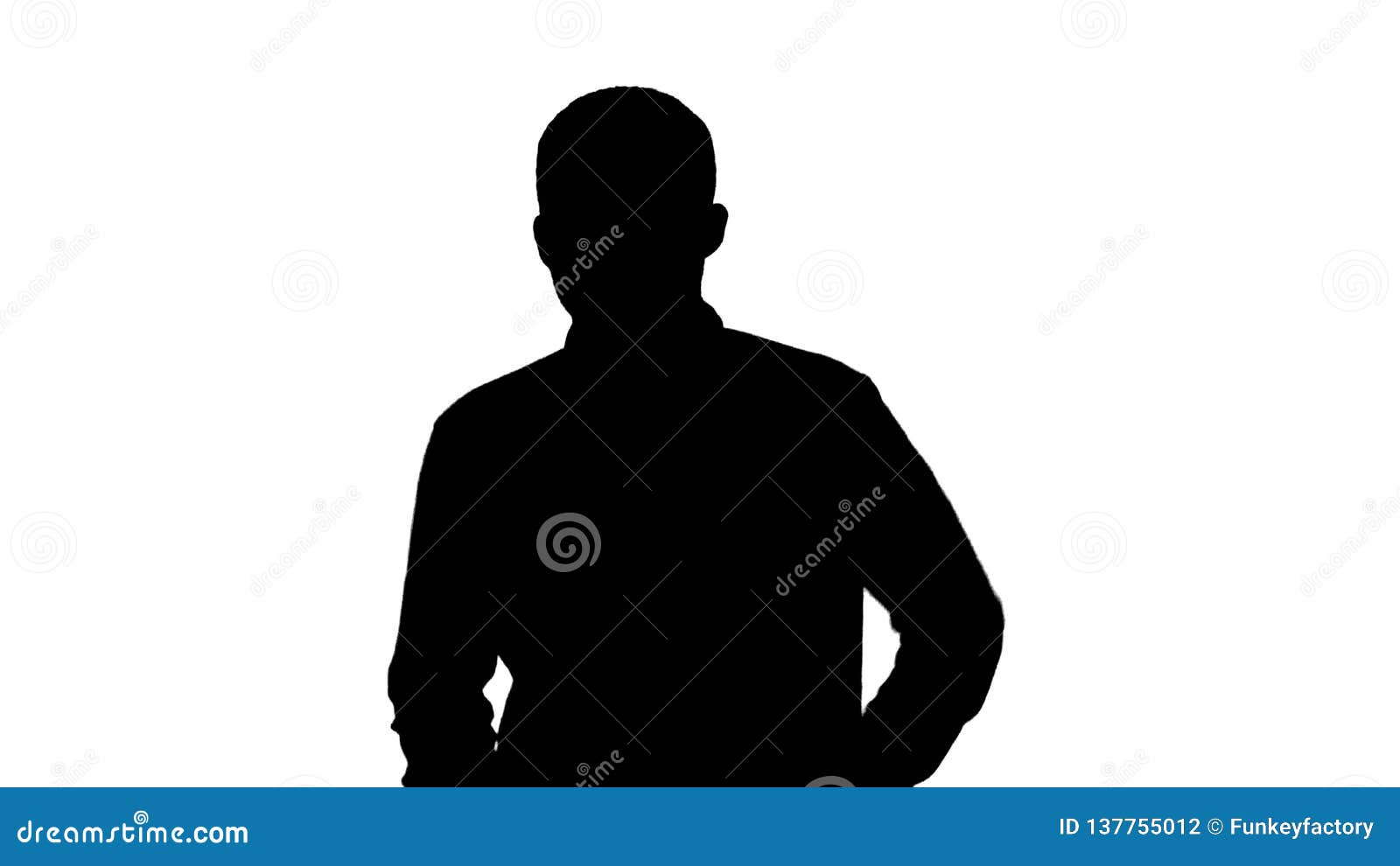 Silhouette Running Man in Casual. Stock Photo - Image of people