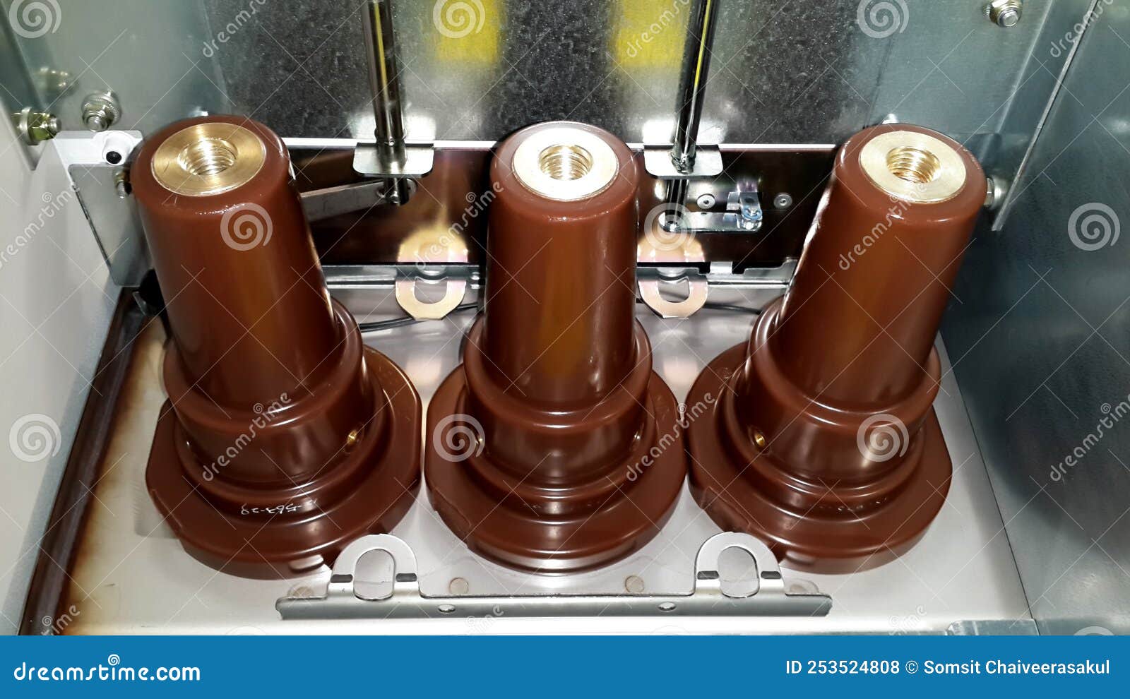 Medium Voltage Ring Main Unit Bushings. Stock Photo Image of