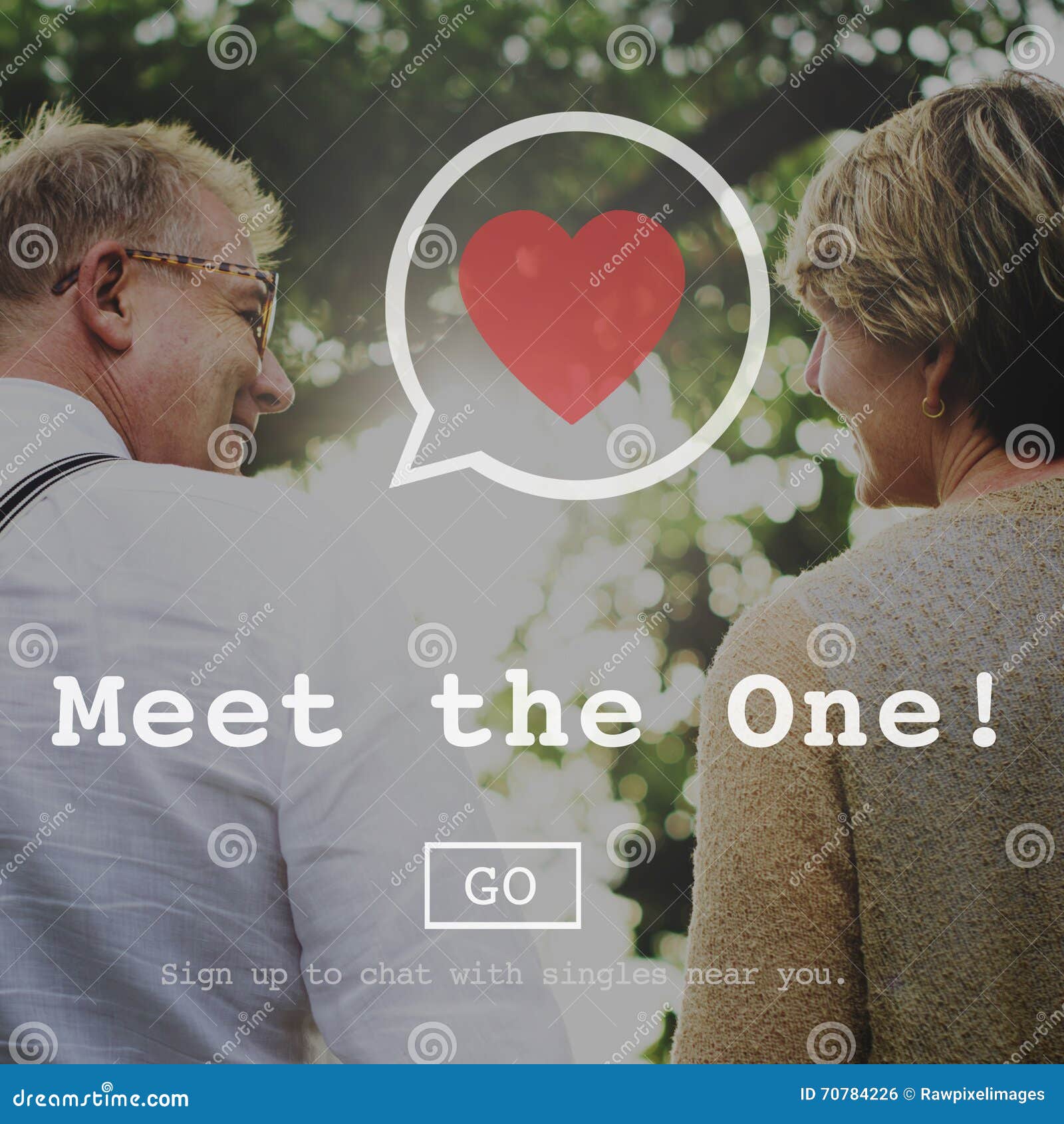 Meet the One Online Matchmaking Sign Up Concept Stock Photo Image of
