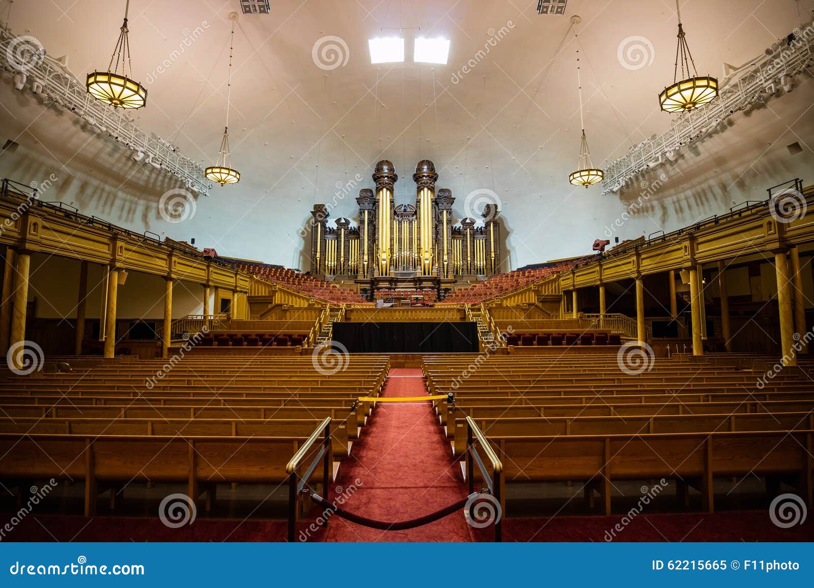 Meeting Hall At Mormon Temple Square In Salt Lake City Stock