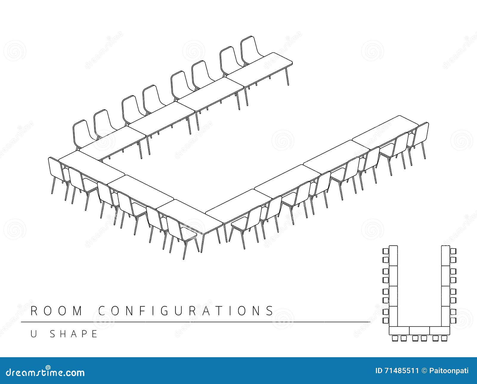 Meeting Room Setup Layout Configuration U Shape Style Stock