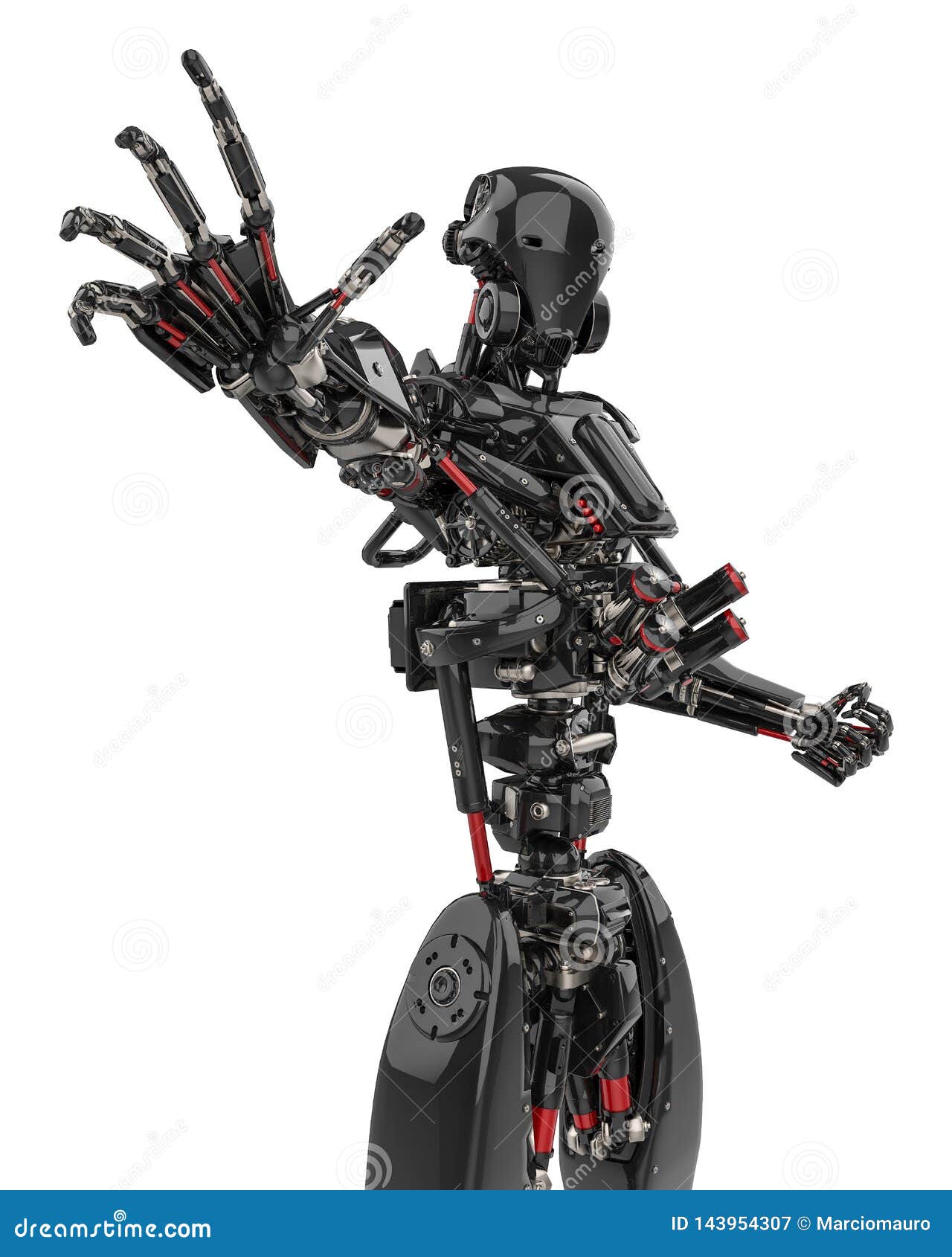 Mega Black Robot Super Drone in a White Background Stock Illustration -  Illustration of robots, cyber: 143954307