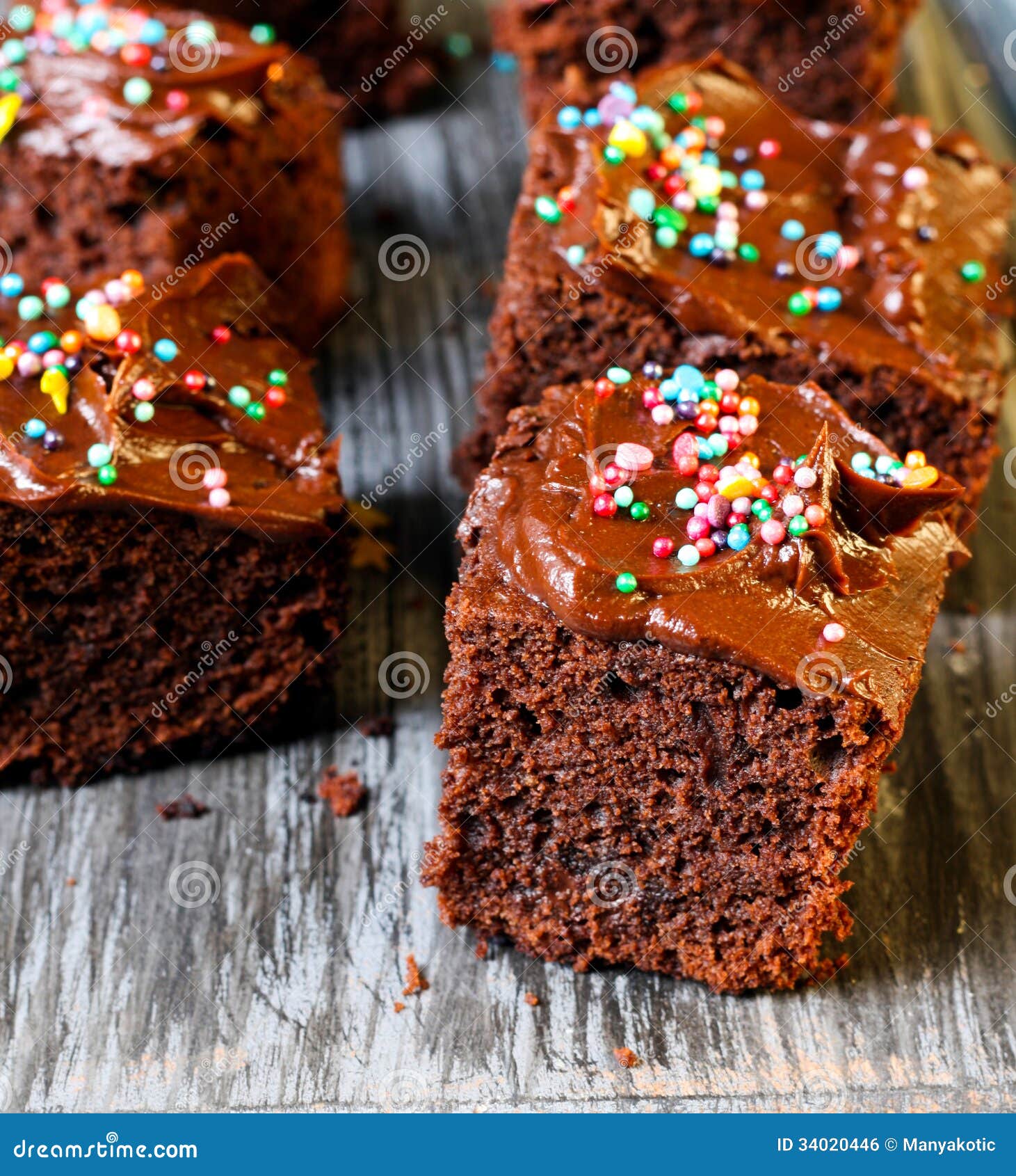 Mega brownies stock photo. Image of served, chocoholics 34020446