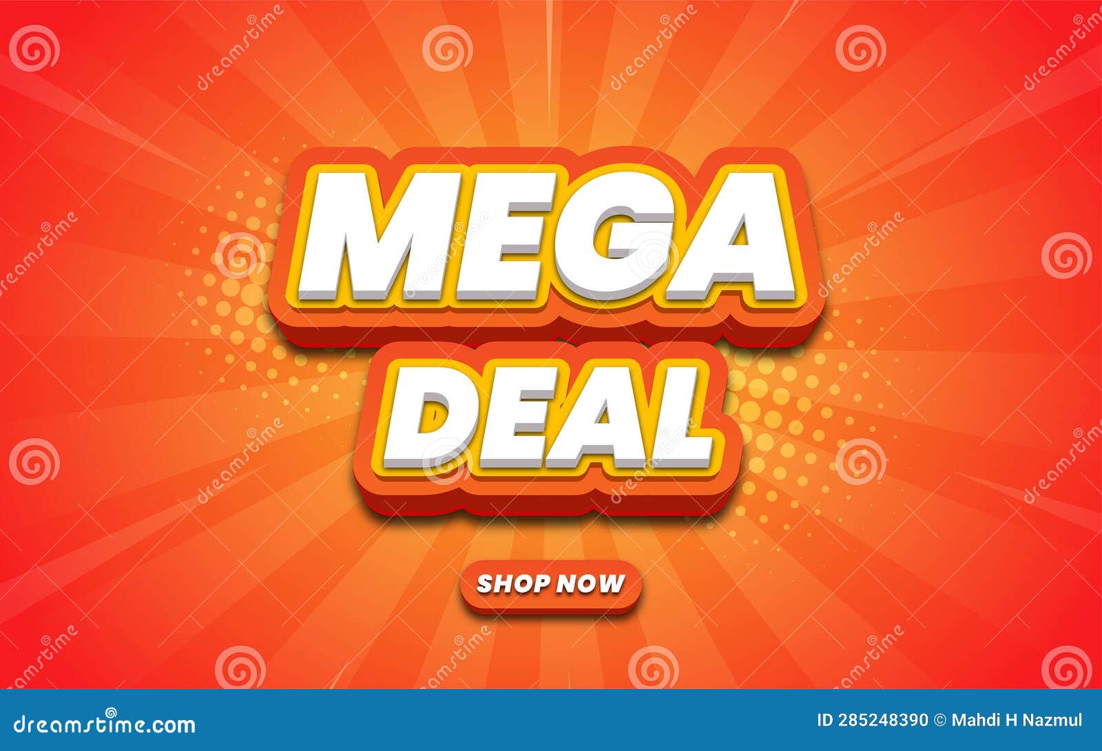 Mega Deal Paper Word Sign With Colorful Spectrum Paint Brush Strokes