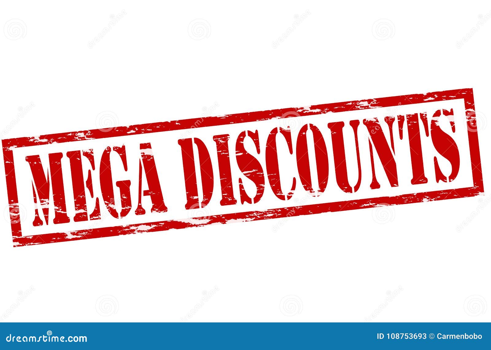 Mega discounts stock illustration. Illustration of rectangular 108753693