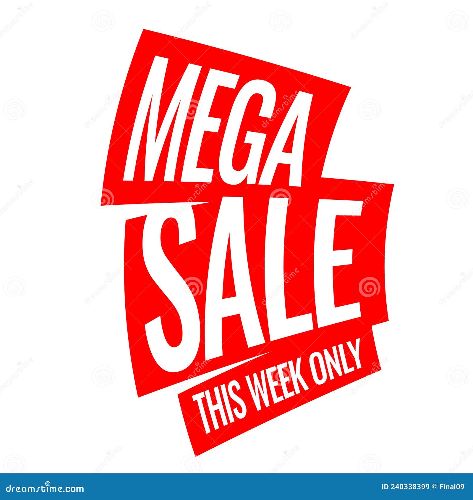 mega sale advertising banner. this week only special offer